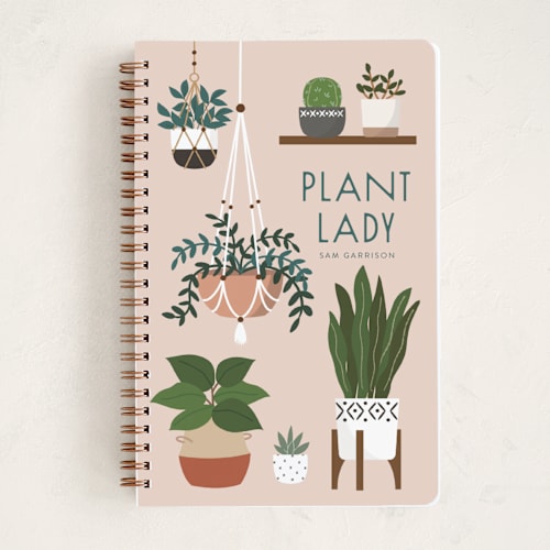 This is a sandstone journals with standard by Annie Holmquist called plant lady printing on premium cover stock in notebook