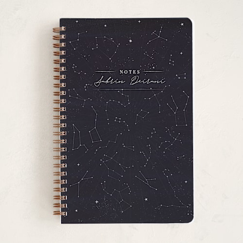 This is a navy journals with standard by Sabrin Deirani called star map printing on premium cover stock in notebook