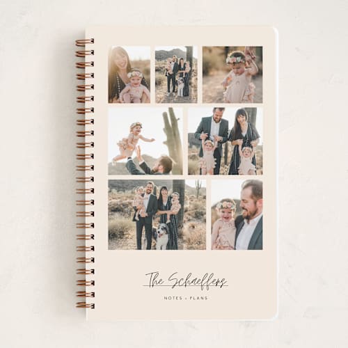 This is a cream journals with standard by Robin Ott called family album printing on premium cover stock in notebook