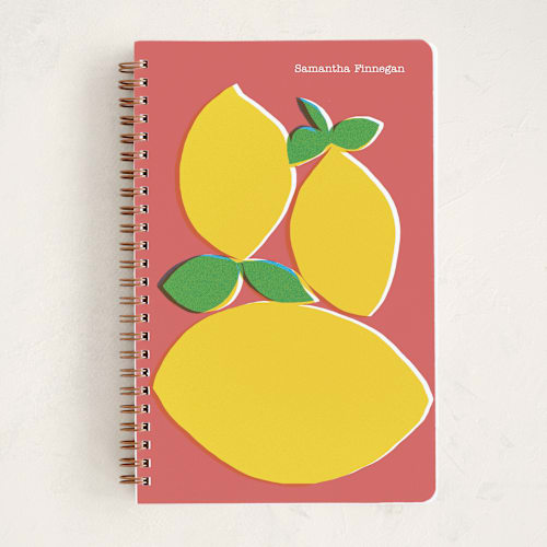 This is a cherry journals with standard by Kristiina Almy called lively lemons printing on premium cover stock in notebook