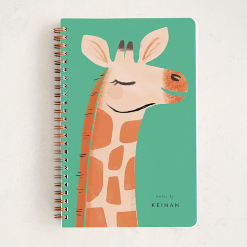 This is a jungle journals with standard by Itsy Belle Studio called giraffe printing on premium cover stock in notebook