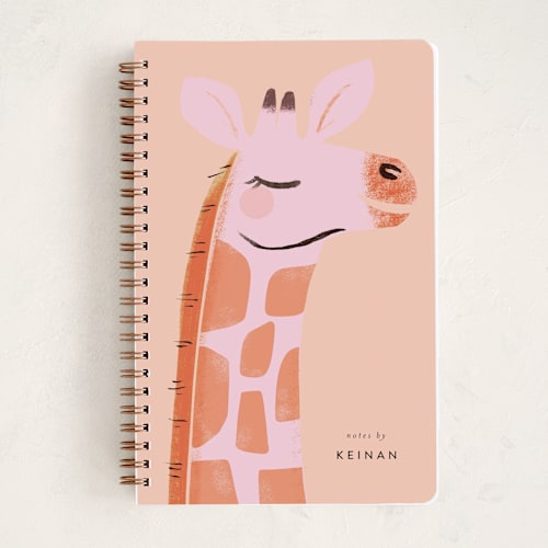 This is a fruitti journals with standard by Itsy Belle Studio called giraffe printing on premium cover stock in notebook