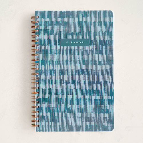 This is a peacock journals with standard by Kelly Williams called striped watercolor printing on premium cover stock in notebook