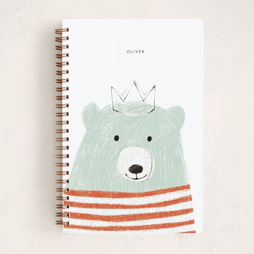 This is a seafoam journals with standard by Ekaterina Romanova called brave bear printing on premium cover stock in notebook