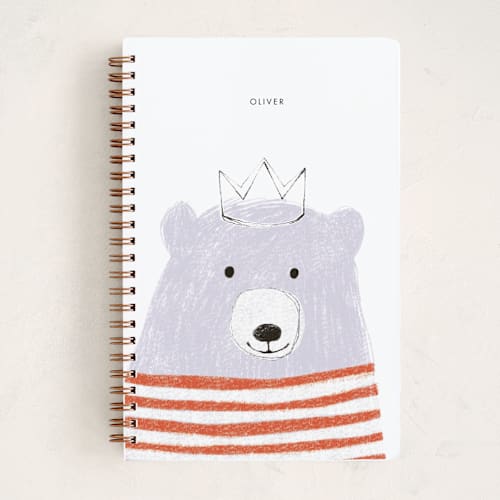 This is a lilac journals with standard by Ekaterina Romanova called brave bear printing on premium cover stock in notebook