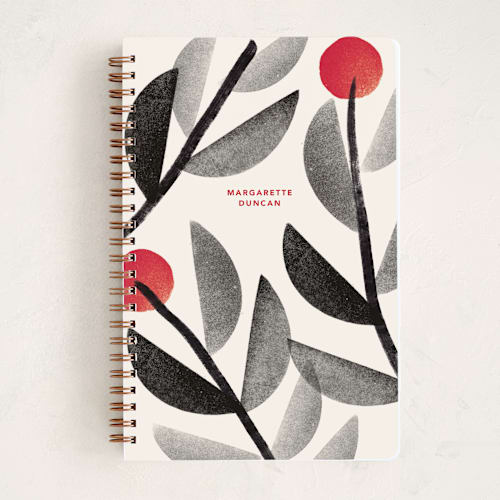 This is a noir journals with standard by Silvana Pacheco called geometric nature printing on premium cover stock in notebook