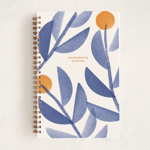 This is a indigo journals with standard by Silvana Pacheco called geometric nature printing on premium cover stock in notebook