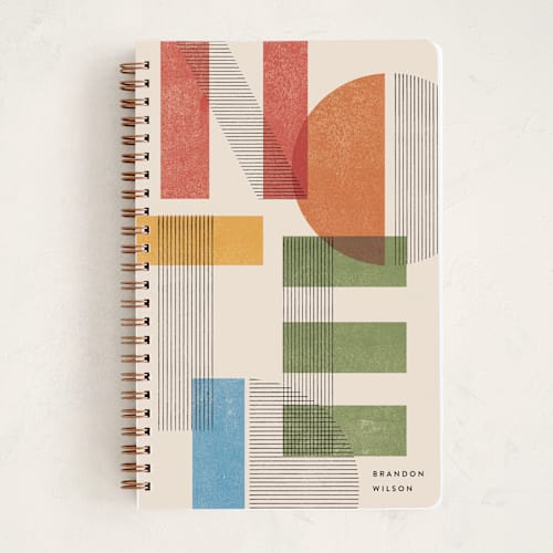 This is a rainbow journals with standard by Robert and Stella called mod notes printing on premium cover stock in notebook