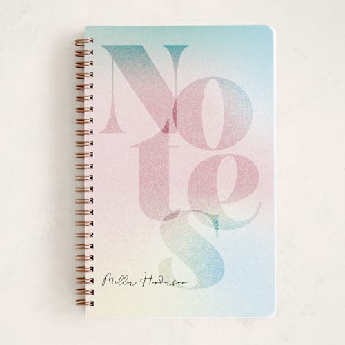 This is a pastel pop journals with standard by Anna Elder called neon notes printing on premium cover stock in notebook