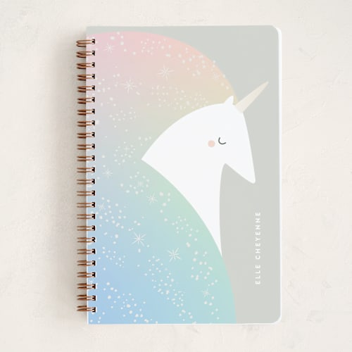 This is a sky journals with standard by Lori Wemple called unicorn printing on premium cover stock in notebook