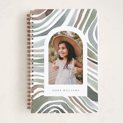 This is a sage journals with standard by Kate Ahn called ginger printing on premium cover stock in notebook