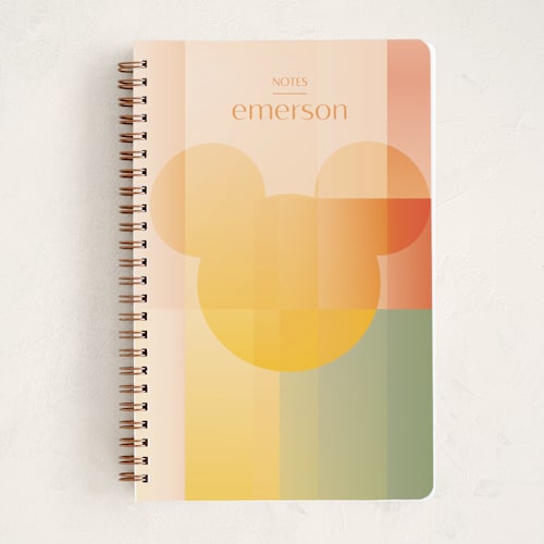 This is a sunset journals with standard by Baumbirdy called disney's mickey gradient silhouette printing on premium cover stock in notebook