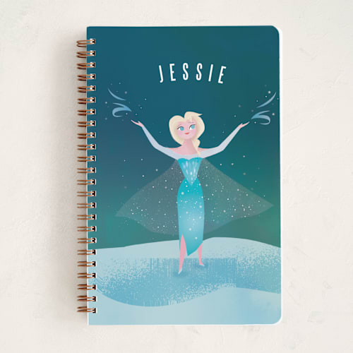 This is a frost journals with standard by Lori Wemple called disney elsa's magic printing on premium cover stock in notebook