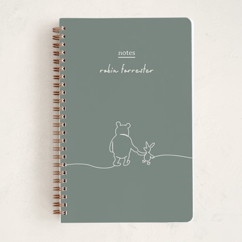 This is a sage journals with standard by Britt Mills called a simple stroll from disney's winnie the pooh printing on premium cover stock in notebook