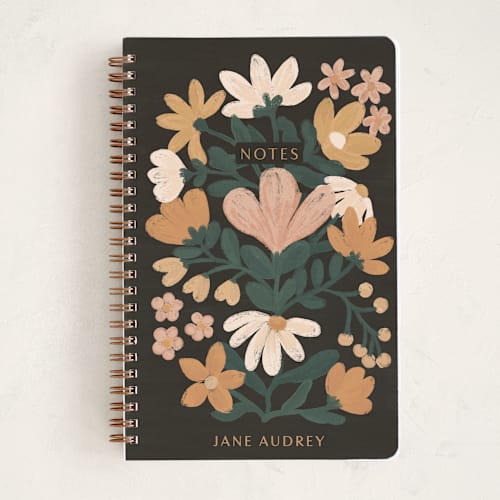 This is a pale melon journals with standard by Angel Walker called nostalgic printing on premium cover stock in notebook