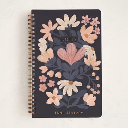 This is a peach cream journals with standard by Angel Walker called nostalgic printing on premium cover stock in notebook