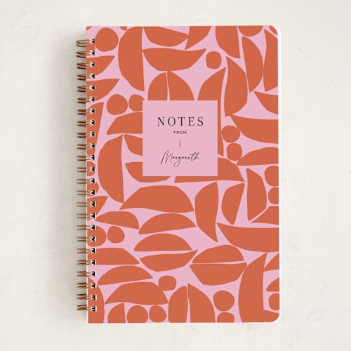 This is a tomato journals with standard by Pati Cascino called moon pieces printing on premium cover stock in notebook