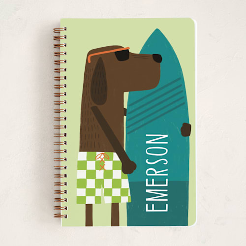This is a seaweed journals with standard by JeAnna Casper called surfer dude  printing on premium cover stock in notebook