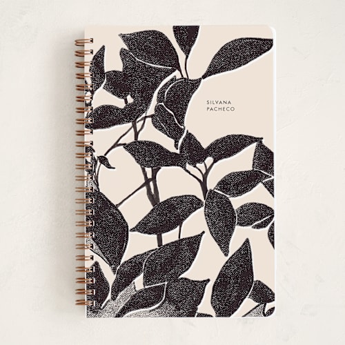 This is a midnight journals with standard by Silvana Pacheco called soft bloom printing on premium cover stock in notebook