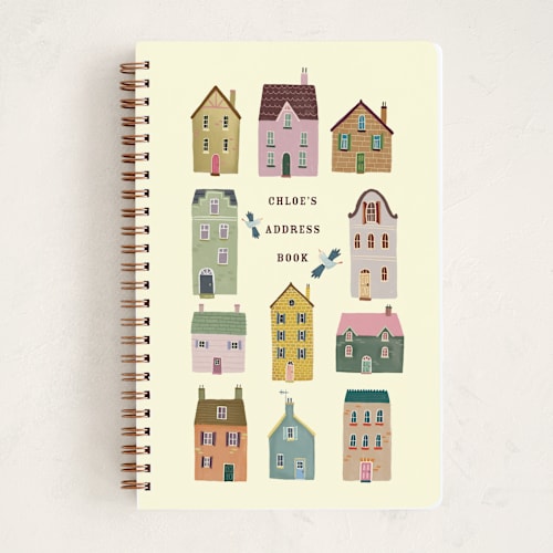 This is a dandelion journals with standard by Peony Rose Design called adresses printing on premium cover stock in notebook