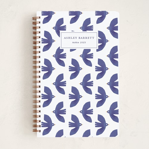 This is a bluebird journals with standard by Gabrielle Caron called doves bold pattern printing on premium cover stock in notebook