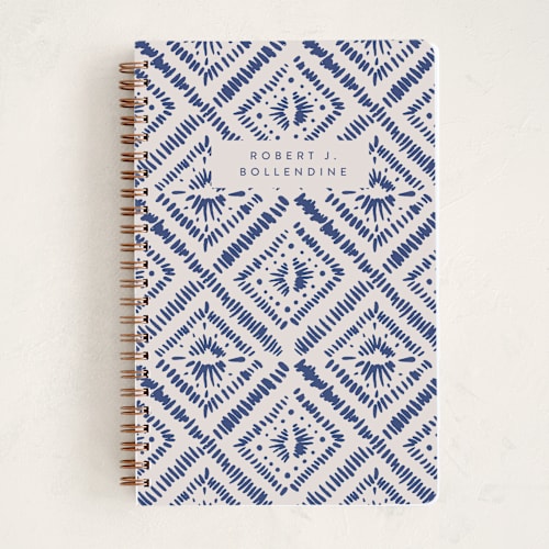 This is a ocean journals with standard by Tamara Hilje called shibori notes printing on premium cover stock in notebook