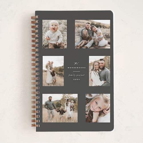 This is a granite journals with standard by Emily Betts called cherished memories printing on premium cover stock in notebook