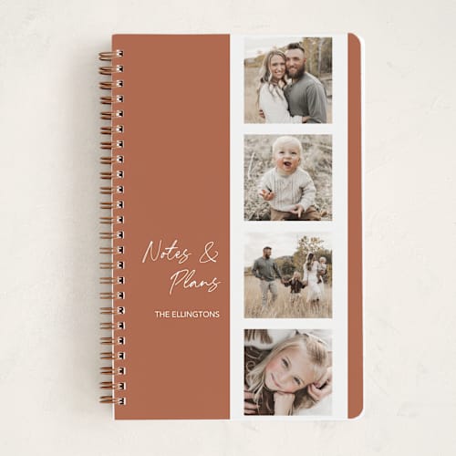 This is a terracotta journals with standard by Alisa Galitsyna called our moments printing on premium cover stock in notebook