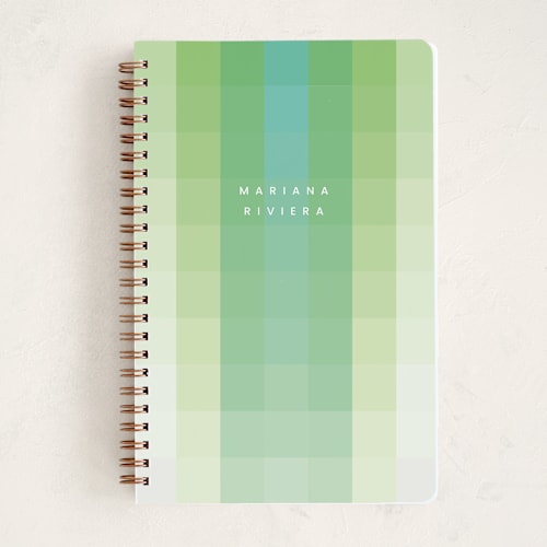 This is a lime journals with standard by Ellen Schlegelmilch called color fade printing on premium cover stock in notebook