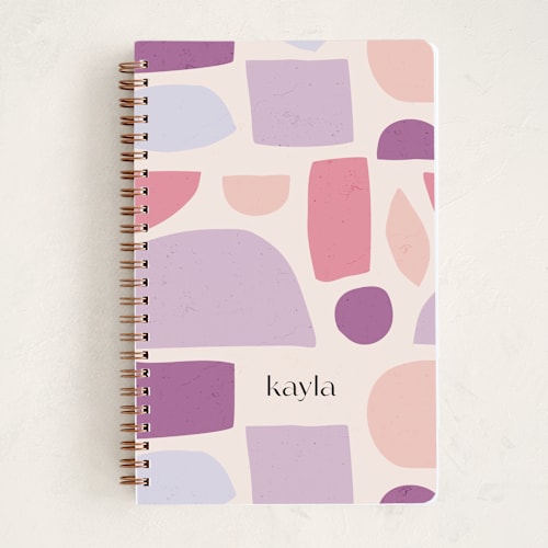 This is a lavender journals with standard by Iveta Angelova called cute paper shapes printing on premium cover stock in notebook