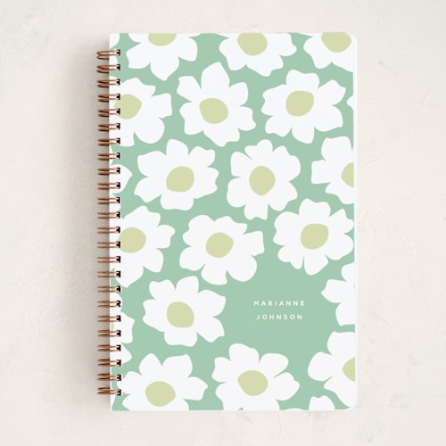 This is a meadow journals with standard by Jennifer Holbrook called daisies printing on premium cover stock in notebook