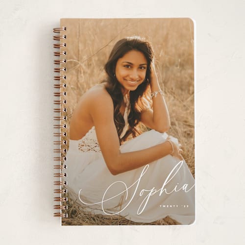 This is a moon journals with standard by Orasie called elegant signature printing on premium cover stock in notebook
