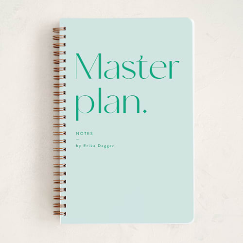 This is a evergreen journals with standard by Erika Firm called master plans printing on premium cover stock in notebook