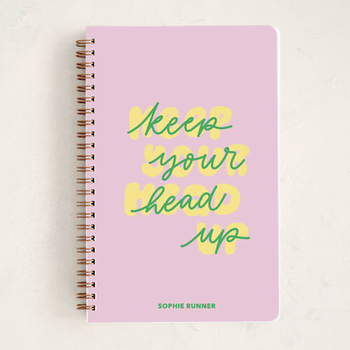 This is a cotton candy journals with standard by Abbigail Lim called keep your head up printing on premium cover stock in notebook