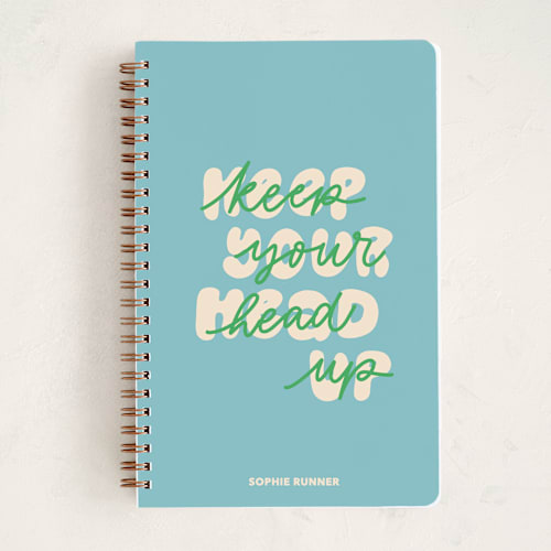 This is a pool journals with standard by Abbigail Lim called keep your head up printing on premium cover stock in notebook