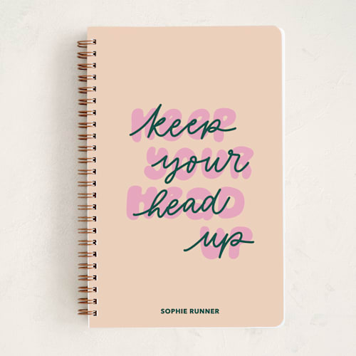 This is a cream journals with standard by Abbigail Lim called keep your head up printing on premium cover stock in notebook