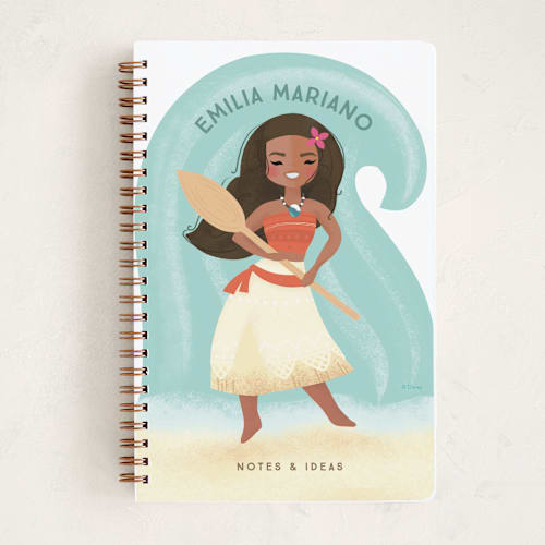 This is a sea journals with standard by Itsy Belle Studio called disney's moana make way, make way printing on premium cover stock in notebook