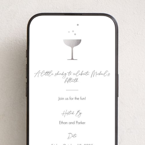 This is a pearl online birthday invitations by mo kelley called a little shindig printing on digital paper in standard