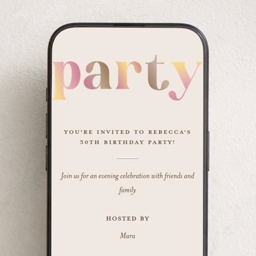 This is a neapolitan online birthday invitations by Vera Lim called gradient party printing on digital paper in standard