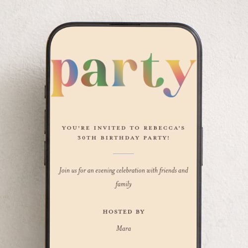 This is a gumdrops online birthday invitations by Vera Lim called gradient party printing on digital paper in standard