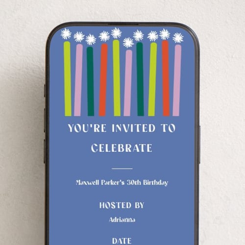This is a pool online birthday invitations by Jenna Holcomb called birthday candles printing on digital paper in standard