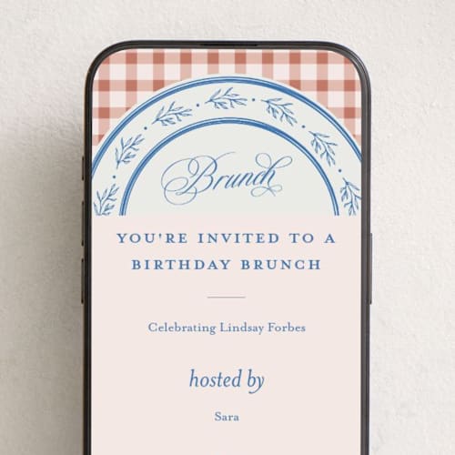 This is a bluebell online birthday invitations by Olivia Raufman called classic brunch printing on digital paper in standard