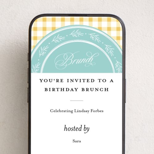 This is a summer sky online birthday invitations by Olivia Raufman called classic brunch printing on digital paper in standard