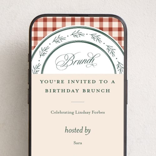 This is a holly online birthday invitations by Olivia Raufman called classic brunch printing on digital paper in standard