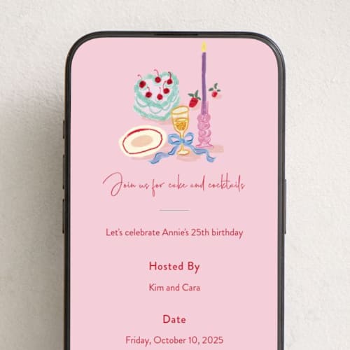 This is a cotton candy online birthday invitations by Cass Loh called birthday doodle printing on digital paper in standard