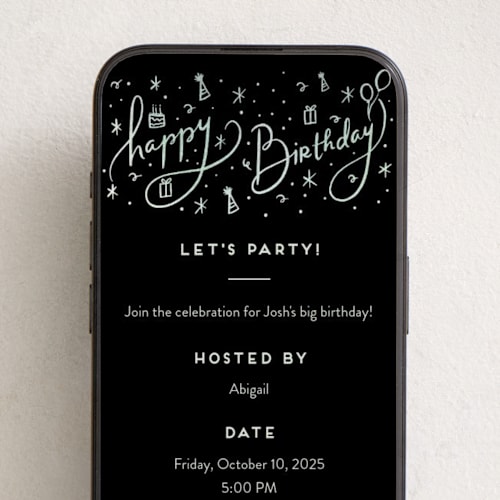 This is a midnight online birthday invitations by chocomocacino called bourbon printing on digital paper in standard