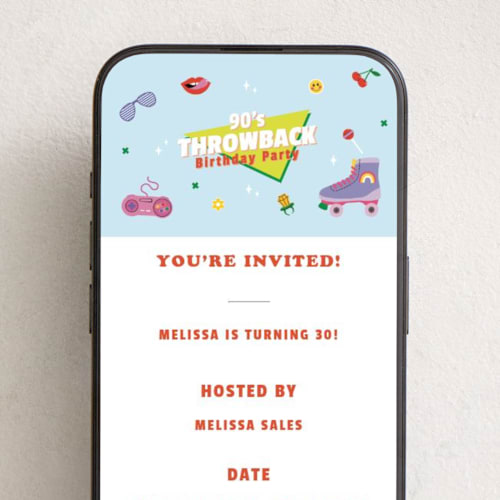 This is a pool online birthday invitations by Sherley Ferreira called 90s throwback printing on digital paper in standard