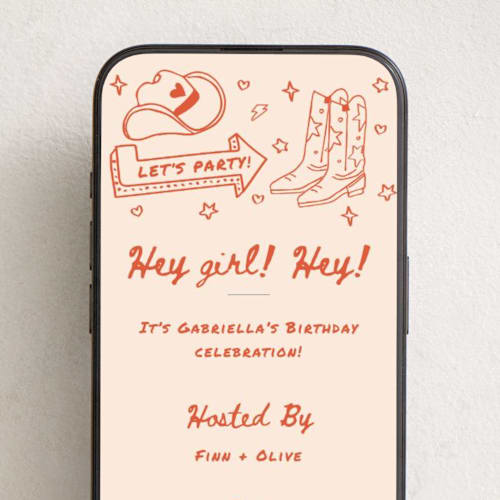 This is a root beer online birthday invitations by Jennifer Lew called cowboy club printing on digital paper in standard