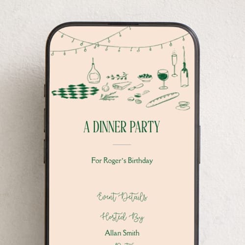 This is a forest online birthday invitations by Baumbirdy called bistro printing on digital paper in standard