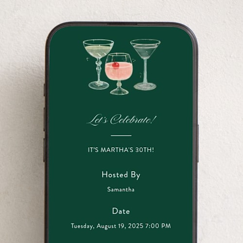 This is a forest online birthday invitations by raven erebus called crystal cocktails printing on digital paper in standard